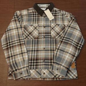 Scotch & Soda Men's Sherpa Plaid Shirt Jacket